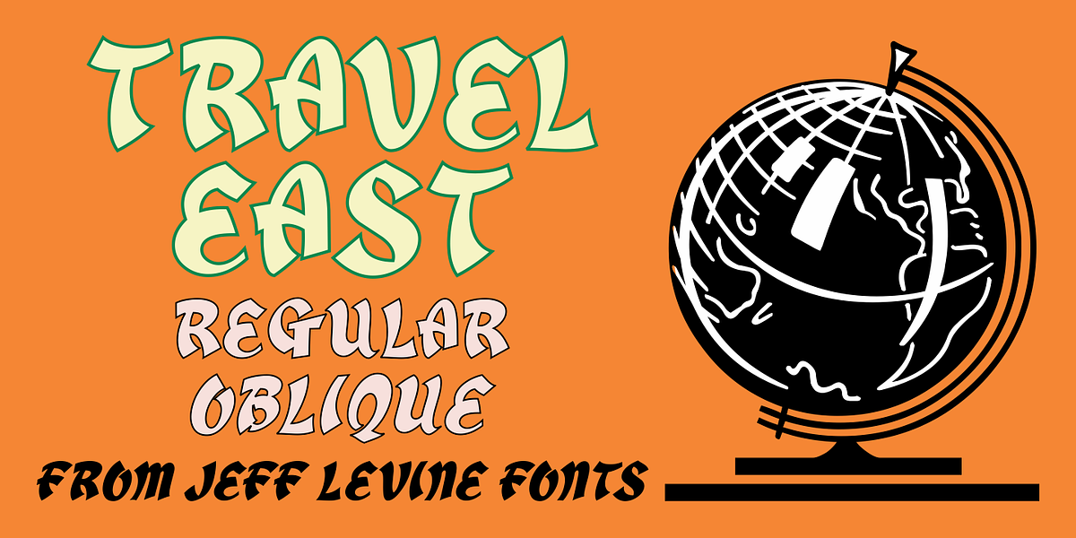 Travel East JNL, a Sans Serif Font by Jeff Levine Fonts (Photo 1 of 5)