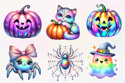 Cute Halloween Iridescent Clipart, an Illustration by Dream Creation (Thumbnail 4 of 7)