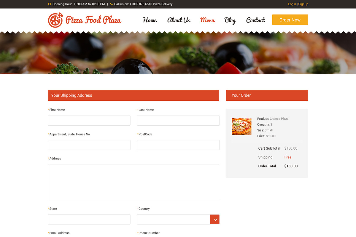 Pizza Food Plaza PSD Web Template, a Websites & App Template by WebbyTemplates (Photo 5 of 12)