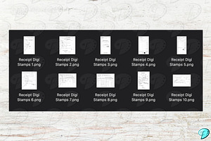 Receipts Digital Stamps PNGs