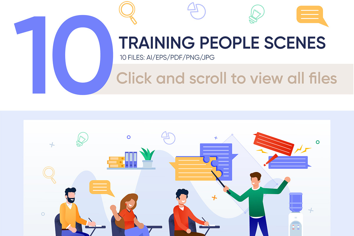 Training People Vector Scenes, a Landing Page Template by PavelVinnik (Photo 2 of 3)