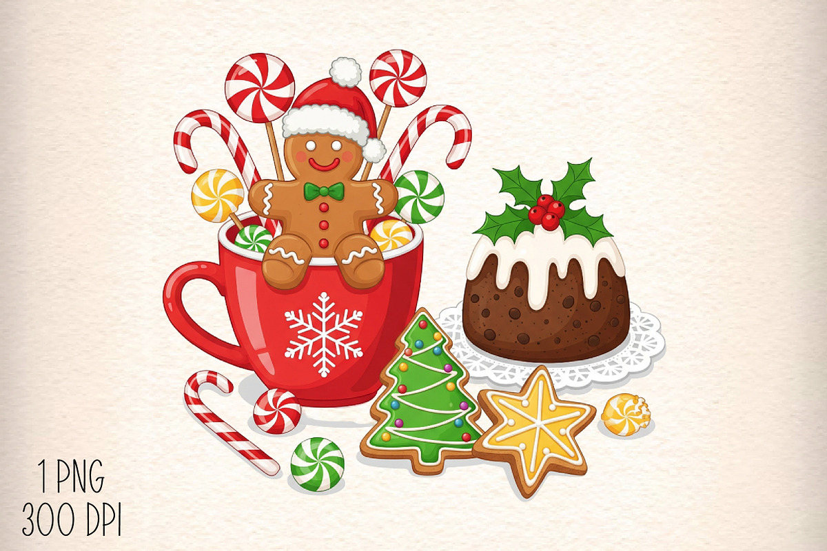 Sweet Christmas Cake PNG Sublimation, an Illustration by Daily.Designs (Photo 1 of 5)