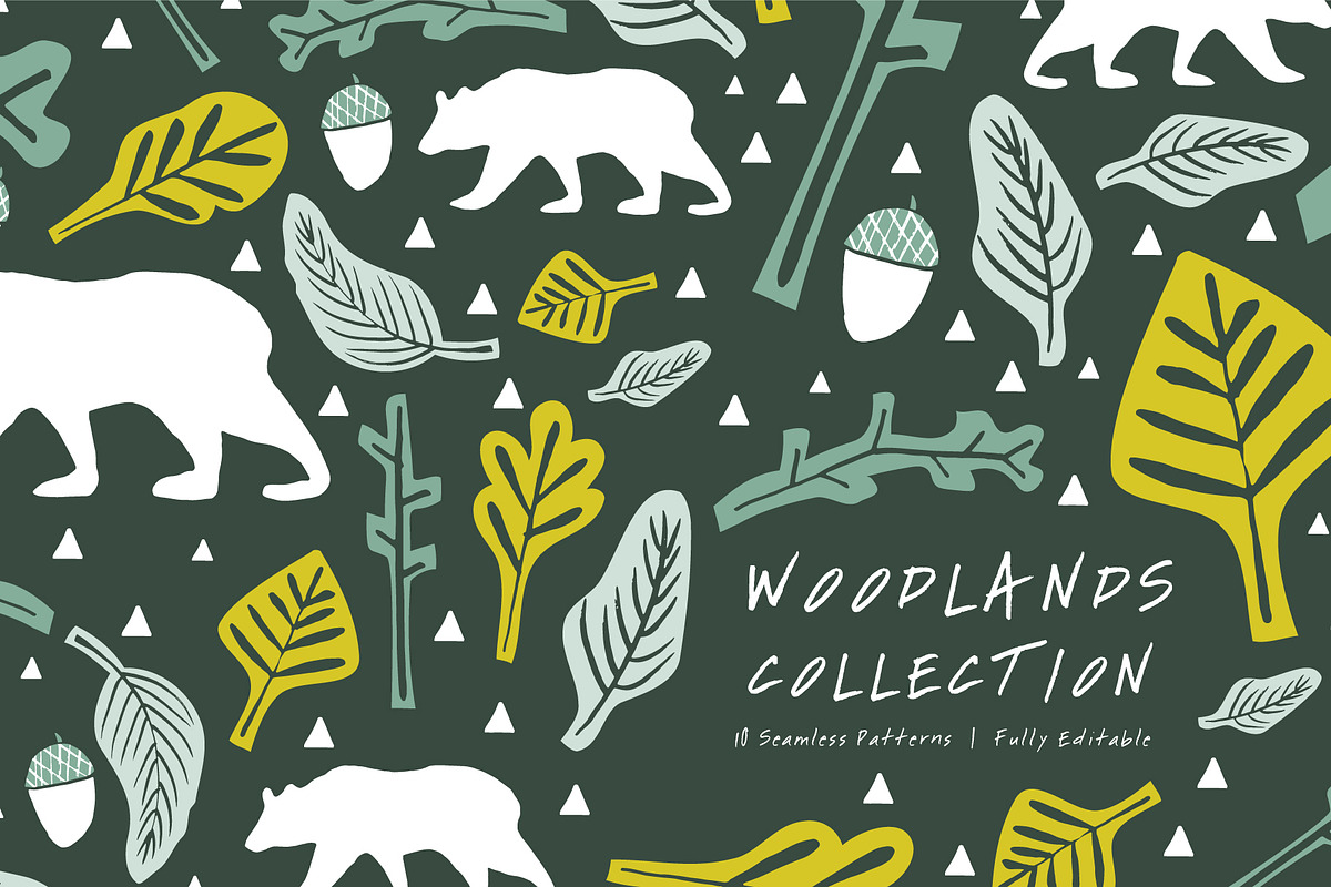 Woodlands | Seamless Patterns, a Pattern Graphic by The Collective Studio (Photo 1 of 9)