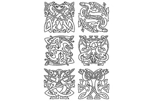 Celtic Dragons Knot Ornaments