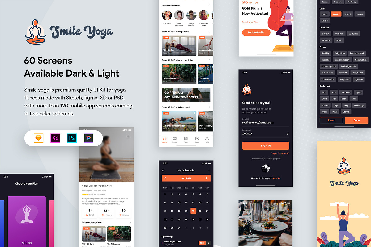 Smile 2.0 - Yoga UI Kit, an UI Kit Template by SyalUIUX (Photo 1 of 9)