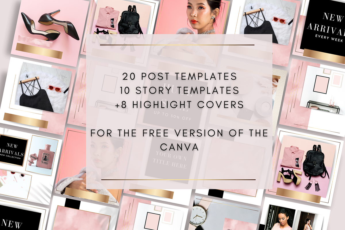 Pink and White Instagram Templates, a Social Media Template by Innova Studio (Photo 2 of 8)