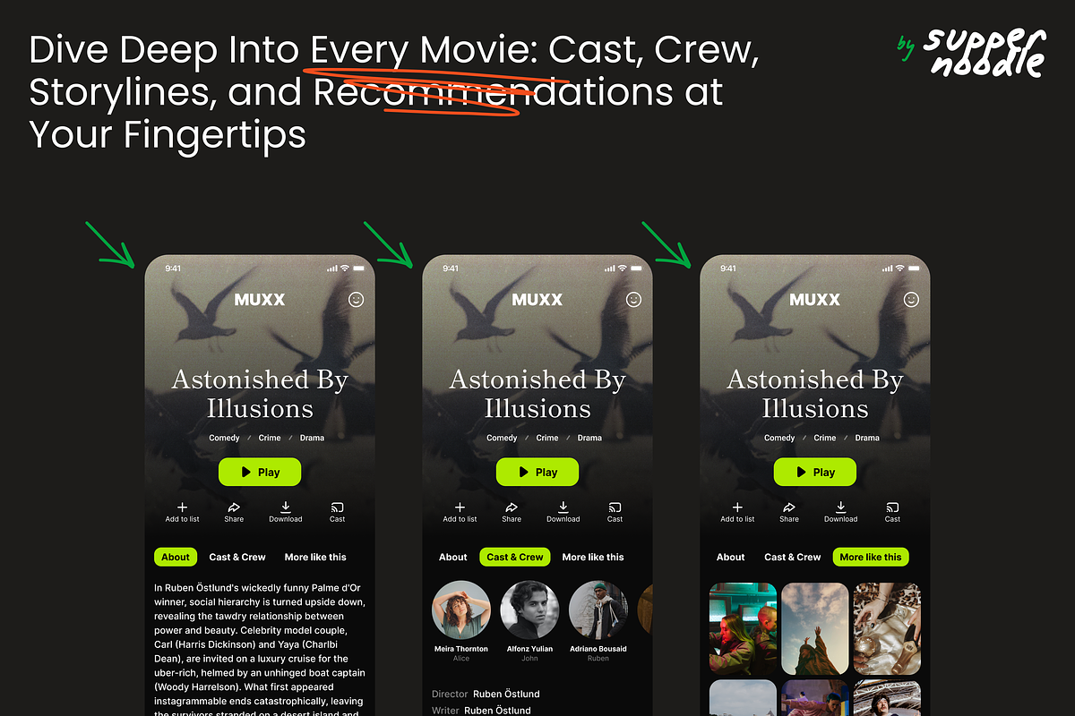 Muxx – Streaming App Design, an App Template by SupperNoodle (Photo 2 of 5)