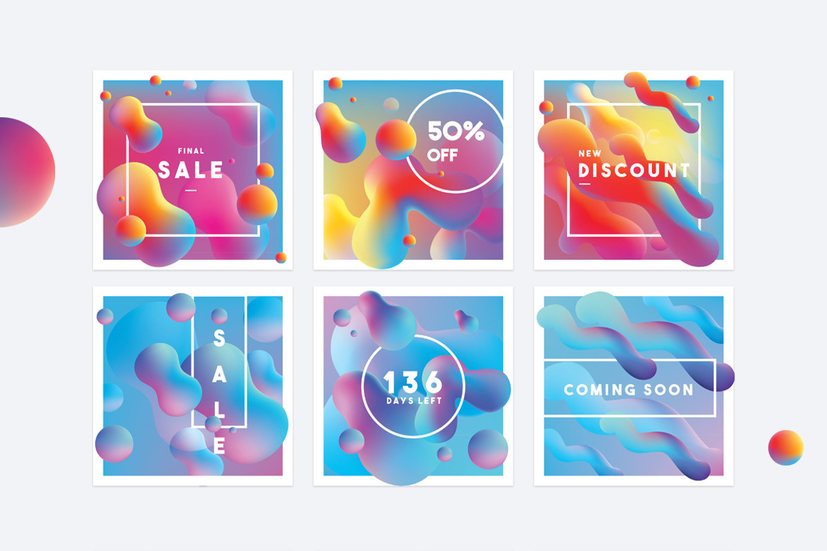 Vibrant Instagram Posts and Stories, a Texture Graphic by Polar Vectors (Photo 5 of 14)