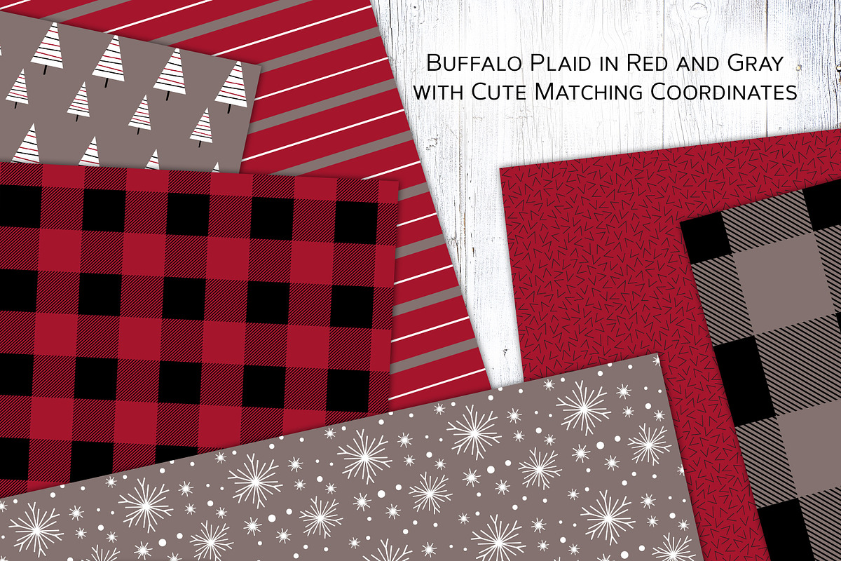 Wintery Buffalo Plaid and Patterns, a Pattern Graphic by Skritch Studio (Photo 2 of 3)