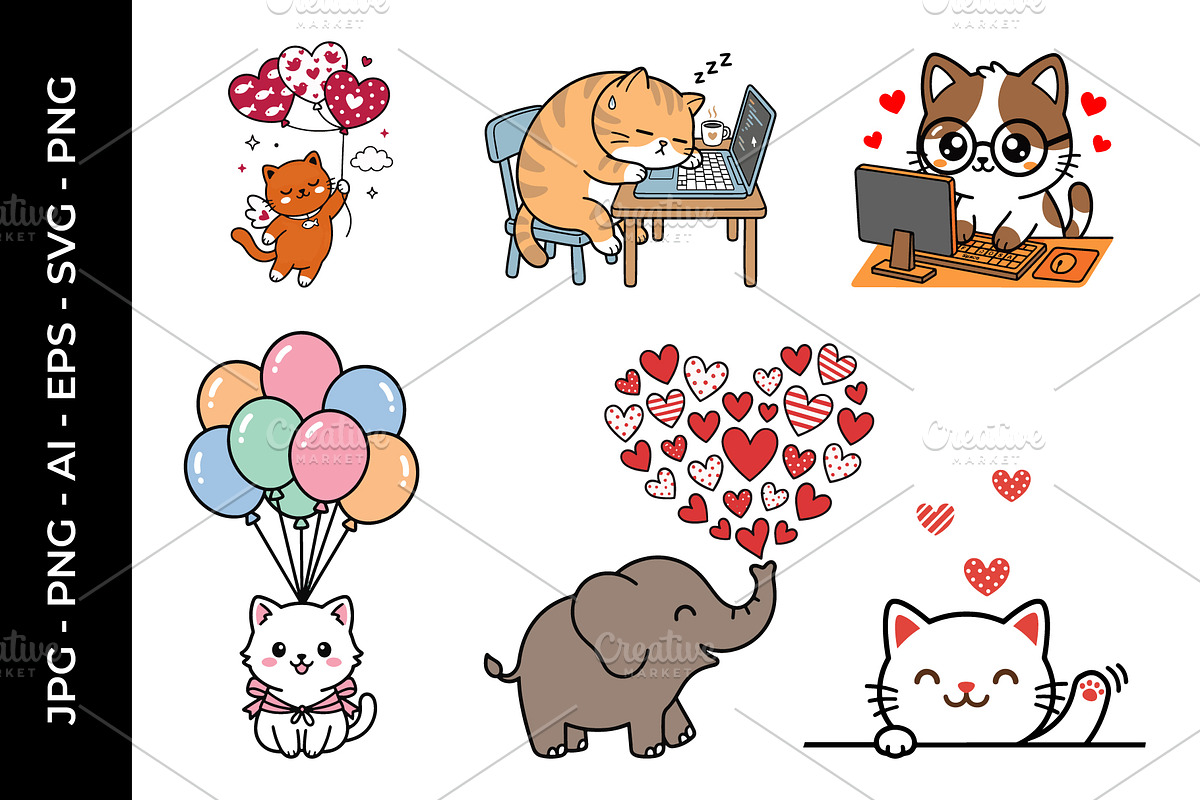 Cute Animal Vector Illustration Art, an Animal Illustration by nandinigraphics (Photo 2 of 3)