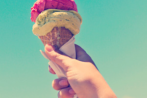 Gelato Ice Cream Cone In Hand, a Photo by THP Creative