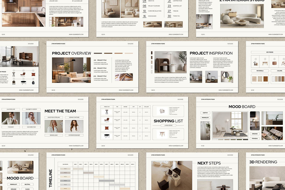 Interior Design Canva Presentation, a Presentation Template by Deb Creative Studio (Photo 3 of 9)