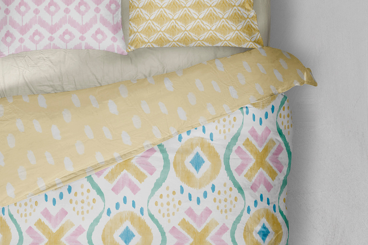 Ikat Watercolor Stamp Brushes, a Brush Add-On by NinaFedorova (Photo 2 of 9)
