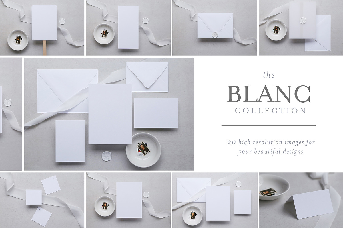 Blanc  invite mock up bundle featuring mockup, mock up, and mockups, an Arts & Entertainment Photo by Mockette (Photo 1 of 3)