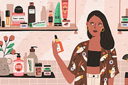 Woman in cosmetic, beauty shop, a Person Illustration by Good Studio (Thumbnail 2 of 3)
