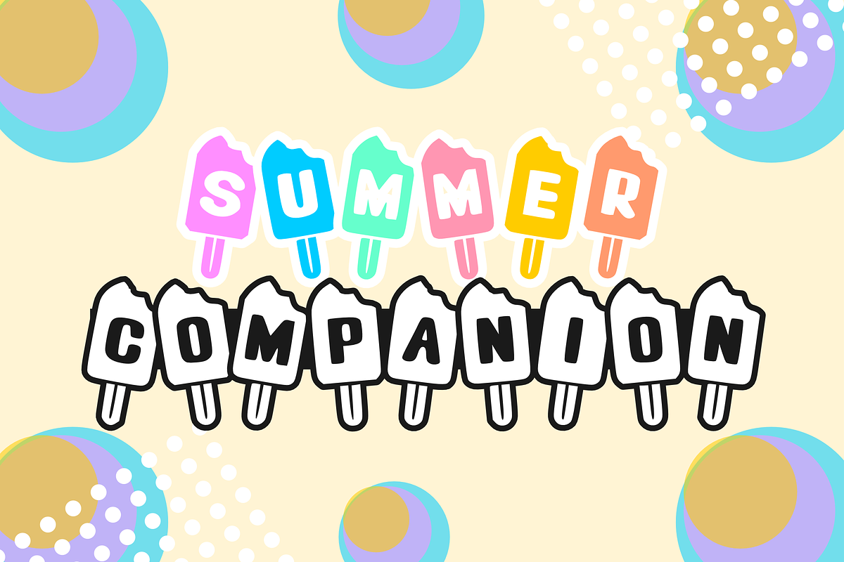 Popsicle - Popsicle Font Type, a Font by KiddoGlyphs Studio (Photo 2 of 4)