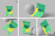 Hanging Pennant Flag Mockup, an Advertising Mockup by megostudi0 (Thumbnail 1 of 7)