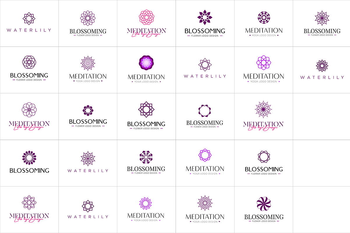 Water Lily Lotus Logo Bundle, a Branding & Logo Template by Template Dealer (Photo 2 of 20)