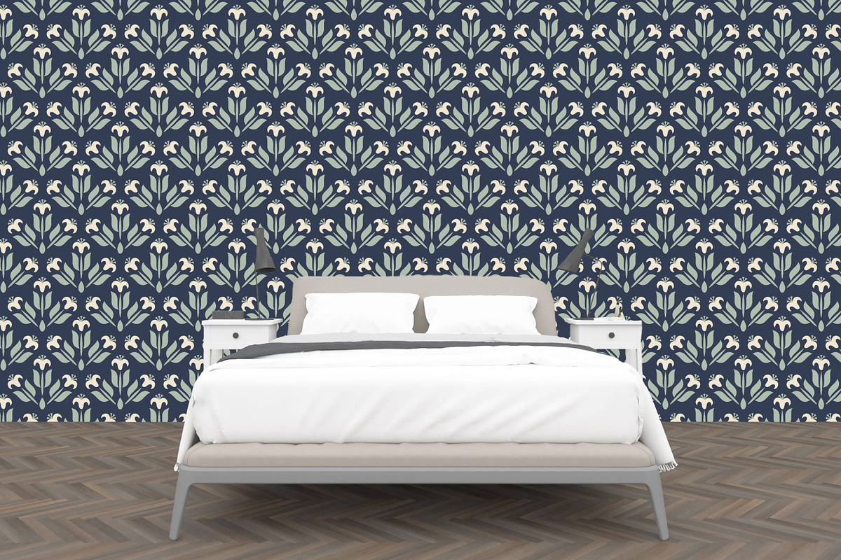 Seamless white flowers, a Pattern Graphic by elyomys (Photo 3 of 3)