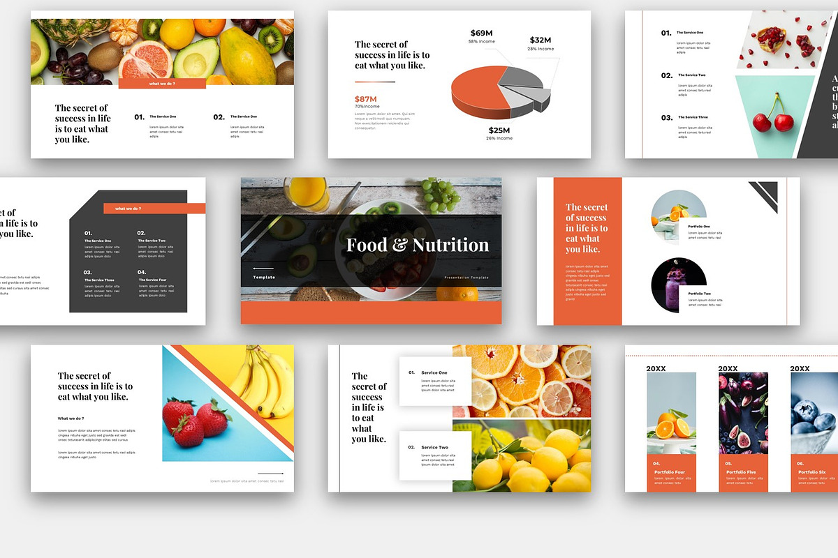 Food And Health PresentationTemplate, a Presentation Template by BumbleGraph Studio (Photo 2 of 6)