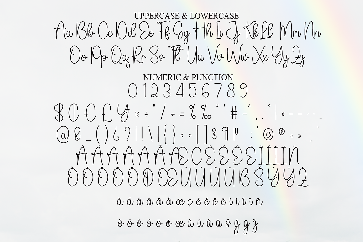 Rainbow | Script Font, a Handwritten Font by Scratchones (Photo 7 of 9)