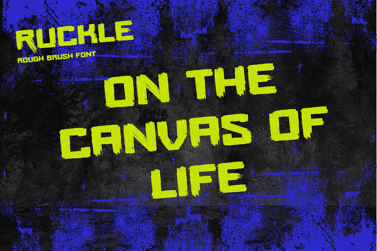 RUCKLE - Rough Brush Font, a Font by Gassstype (Photo 8 of 8)