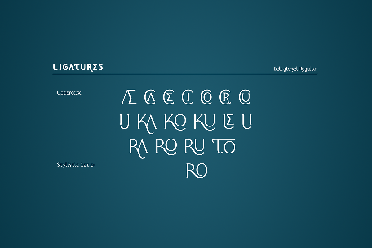 Delugional - Typeface of Atlantis!, a Font by Roland Huse Design (Photo 7 of 7)