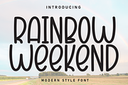 Rainbow Weekend | Script Font, a Script Font by Scratchones (Thumbnail 1 of 8)