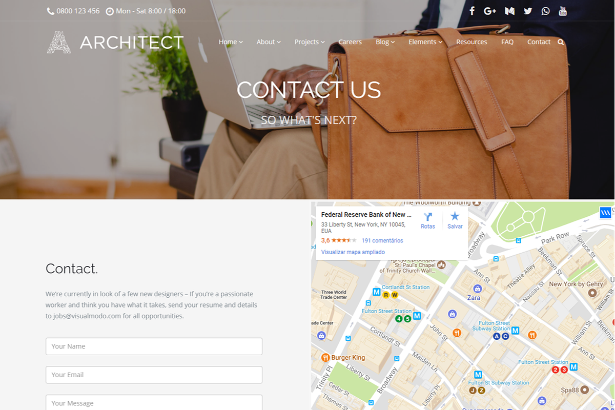 Architect WordPress Theme, a WordPress Template by Visualmodo (Photo 15 of 16)