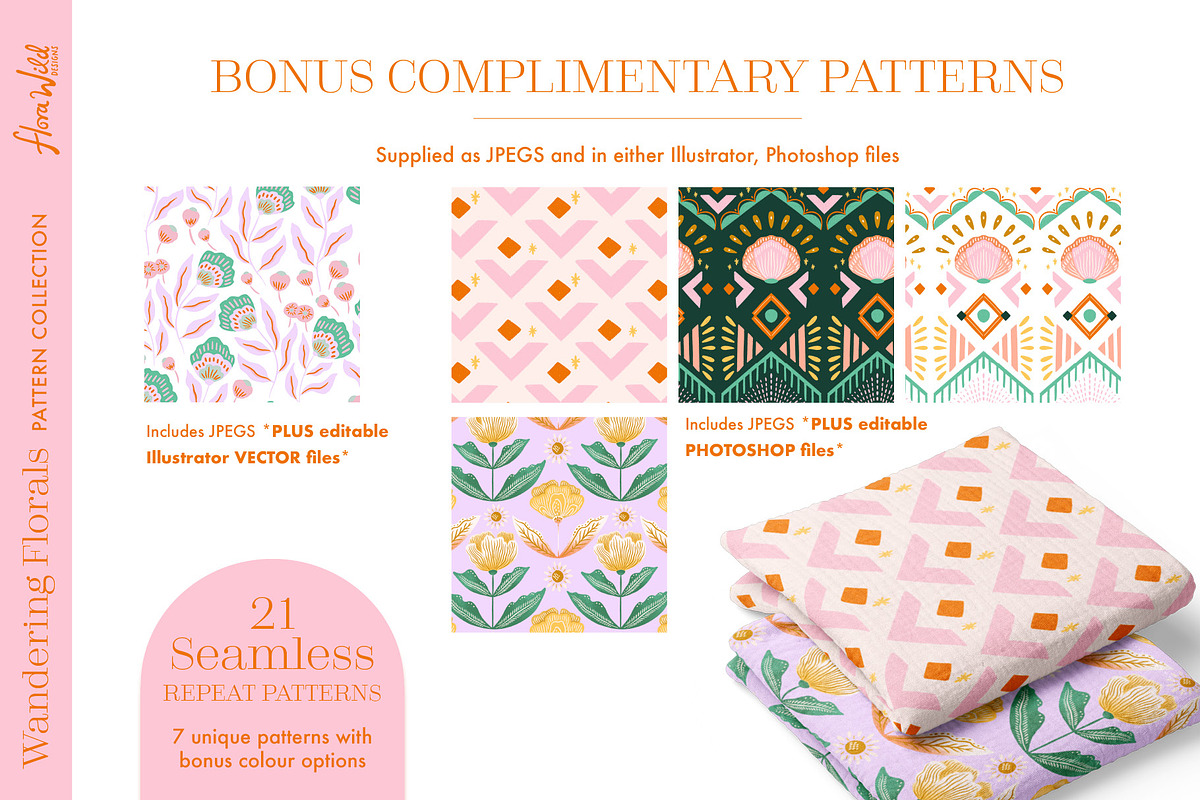 Wandering Bohemian Folk Florals, a Pattern Graphic by Flora Wild Designs (Photo 10 of 10)