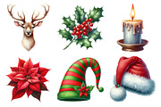 Watercolor Christmas Clipart, an Illustration by Daily.Designs (Thumbnail 2 of 5)