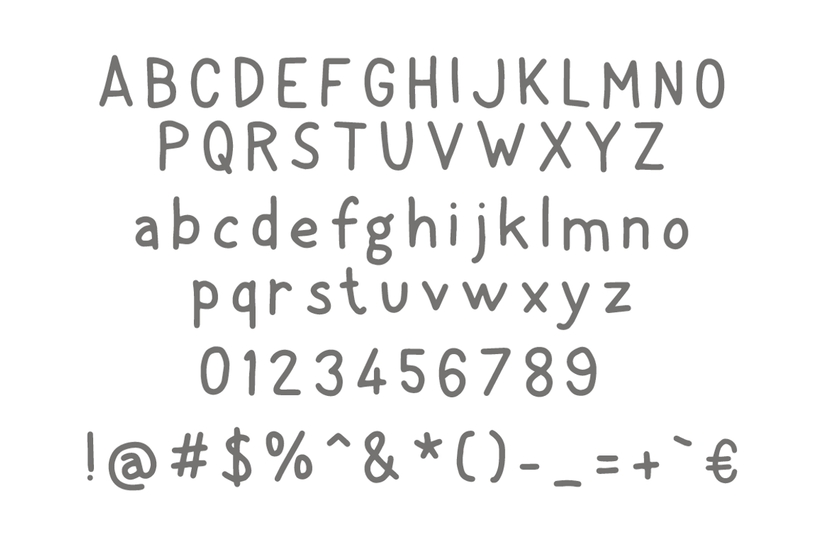 Hand Condensed Sans: hand drawn font preview 7