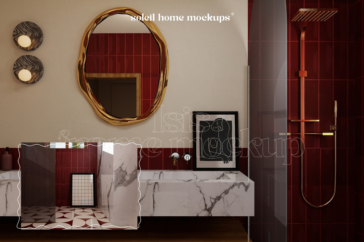 ISIS | Luxury Bathroom Frame Mockups, a Household Mockup by SoleilHomeMockups (Photo 4 of 9)