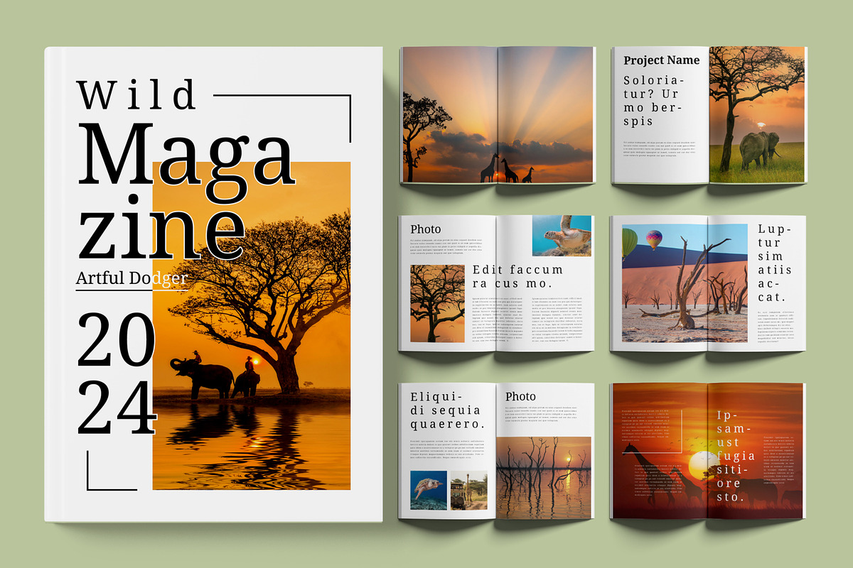 Wild Magazine Layout, a Magazine Template by ContestDesign (Photo 1 of 3)