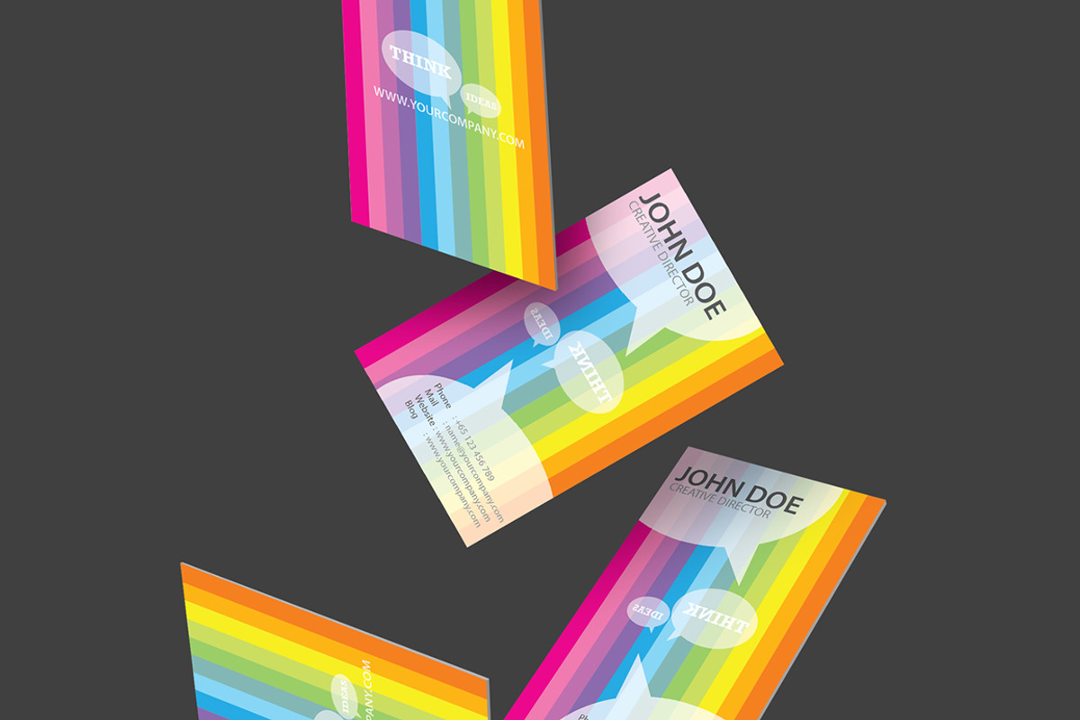 Think ideas business card design, a Business Card Template by www.lemongraphic.design (Photo 1 of 4)