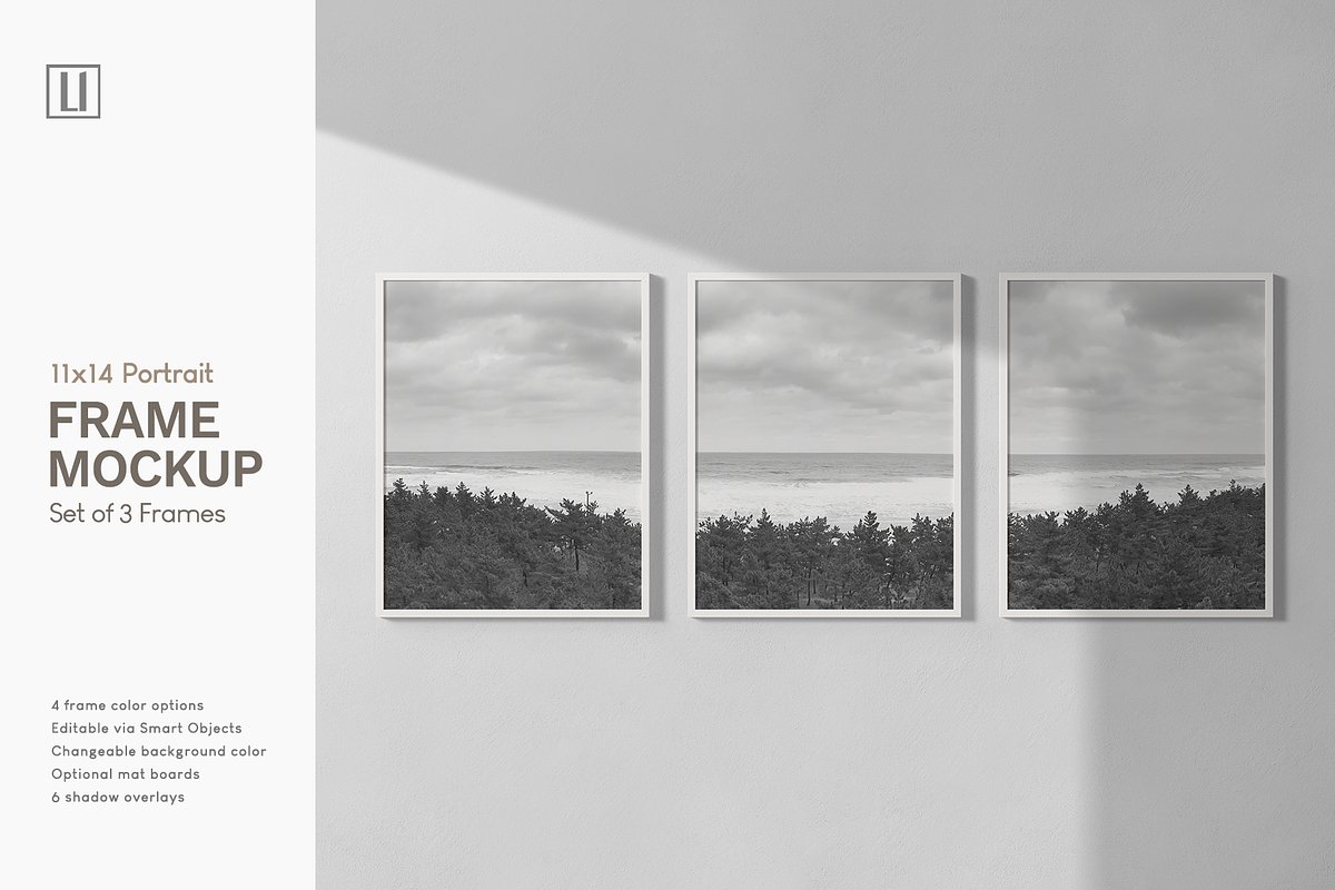 11x14 Portrait, 3 Frame Mockup, a Household Mockup by Lelu Art Design (Photo 1 of 11)