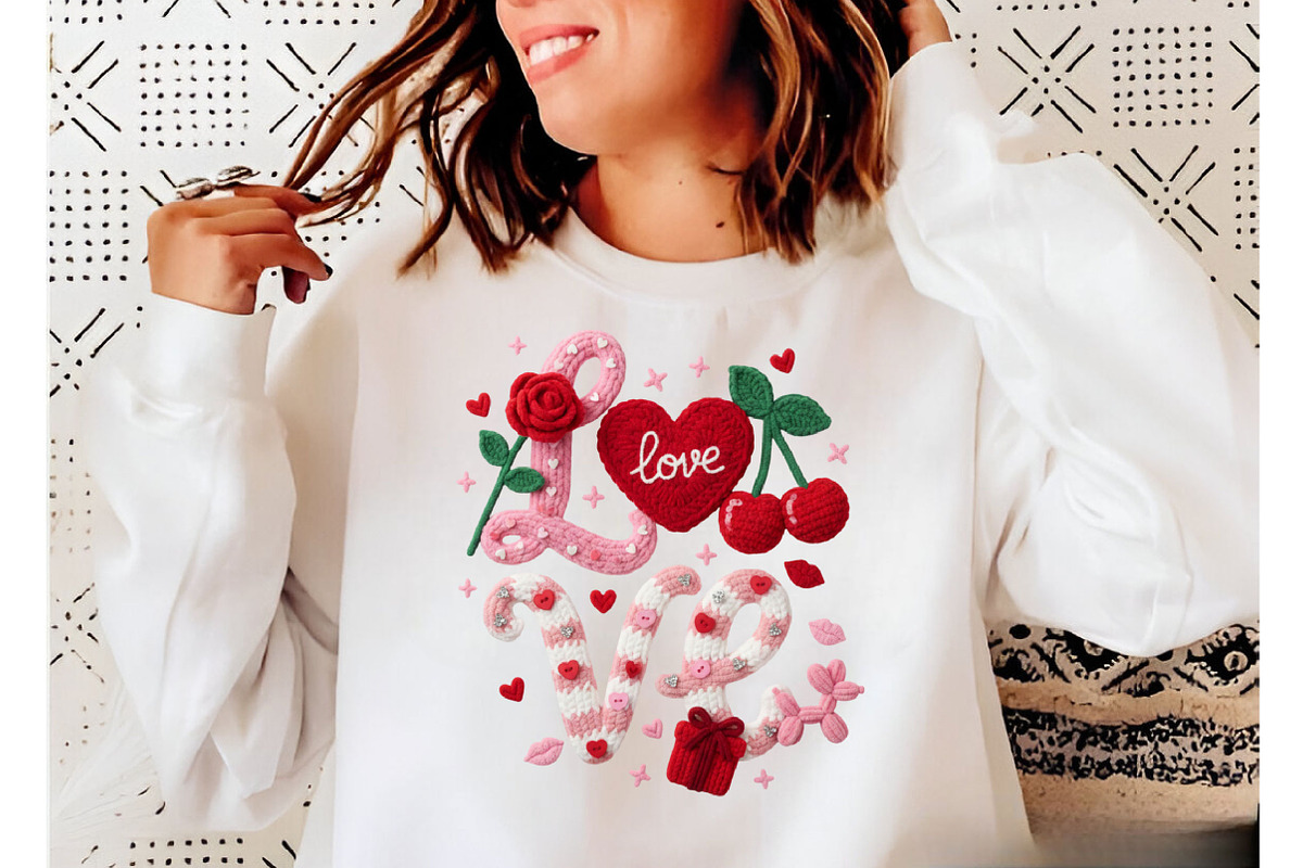 Faux Yarn Crochet Love Png, an Illustration by Designking (Photo 3 of 6)