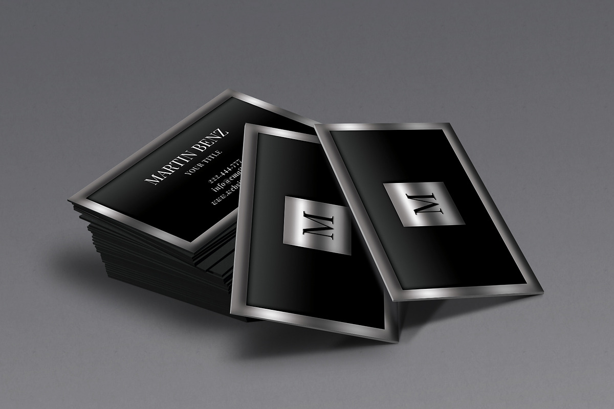 Metal finish 3d looks business card, a Business Card Template by Creative Designs (Photo 1 of 2)