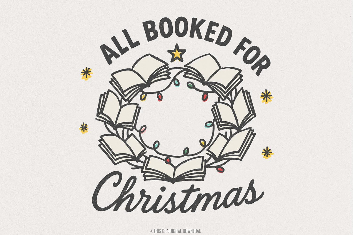 All Booked For Christmas PNG, Book, an Illustration by SharpMarketplace (Photo 1 of 9)