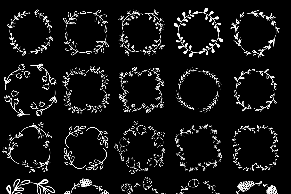 Hand drawn floral vector elements, an Object Graphic by bigmomentsdesign (Photo 6 of 10)