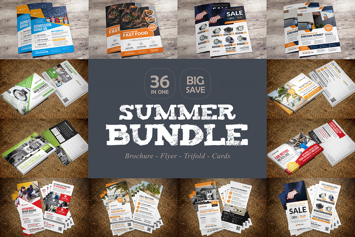 Summer Mega BUNDLE 36+ Templates, a Brochure Template by Miyaji75 (Photo 4 of 4)
