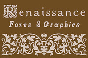 Renaissance Font & Graphics Set, a Handwritten Font by Liz Kohler Brown (Thumbnail 1 of 28)