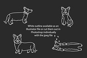 Cute doodle Welsh Corgis, an Animal Illustration by Liz Pengilley Studio (Thumbnail 3 of 4)