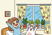 Cat Bestie Coloring Book Pages, an Illustration by one-touch (Thumbnail 7 of 15)