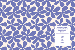 Summer Flower Seamless Pattern