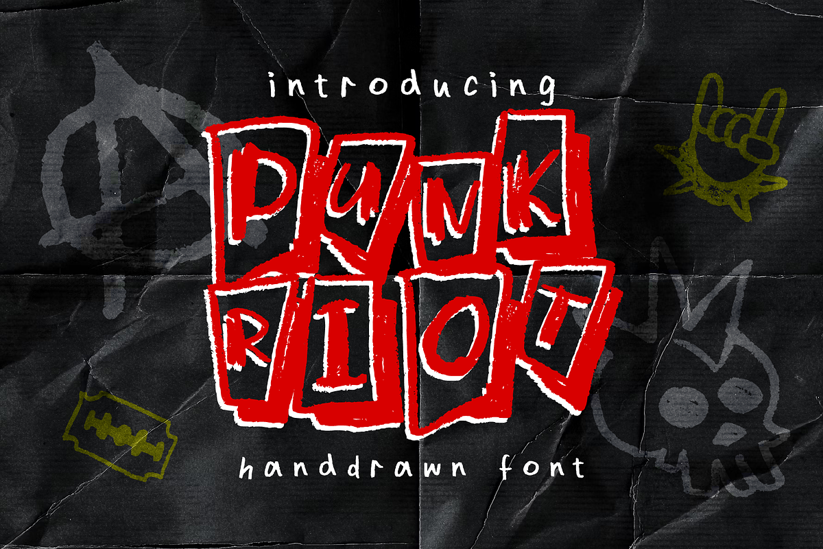 Punk Riot - Handdrawn Punk Font, a Handwritten Font by Badsign Type (Photo 10 of 10)