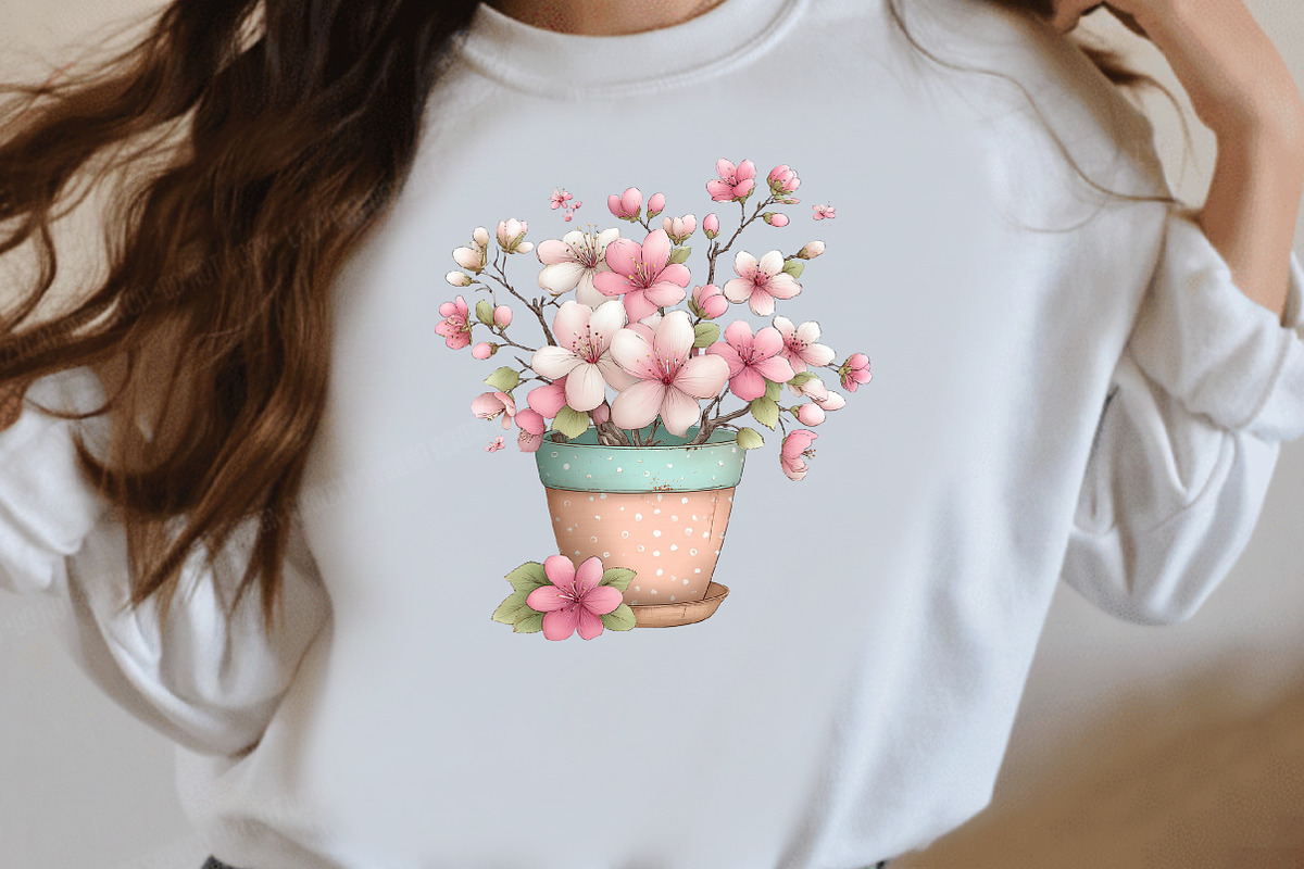 Whimsical Spring Flower pot Clipart, an Illustration by Designworld (Photo 7 of 8)