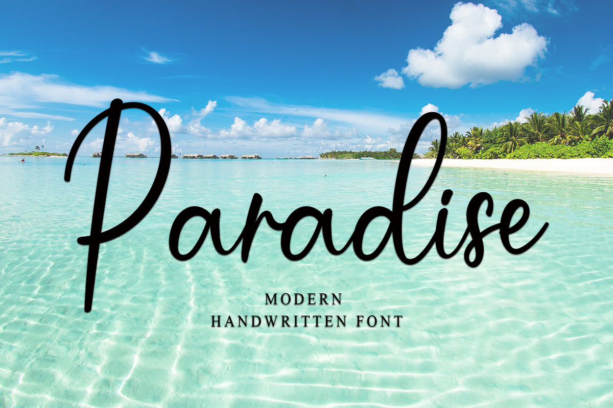 Paradise, a Handwritten Font by InermediaSTUDIO (Photo 1 of 5)
