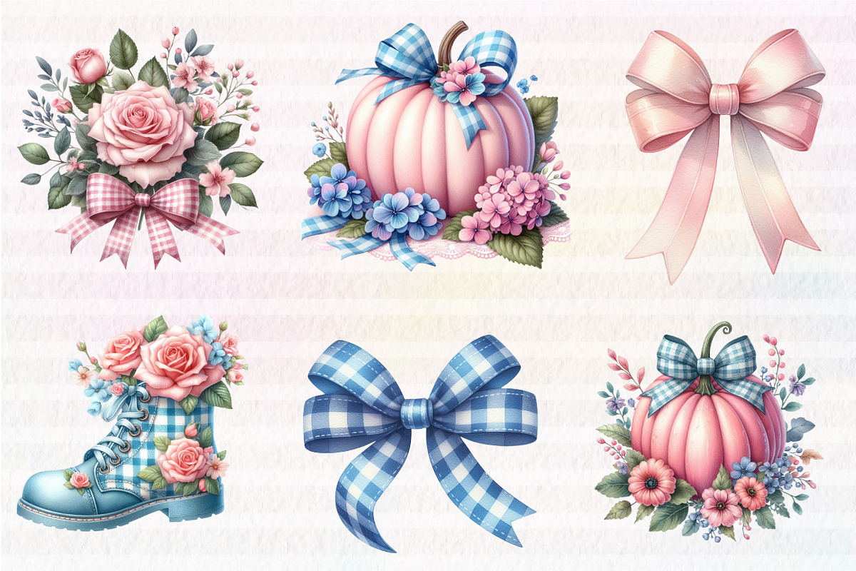 Pastel Preppy Pumpkin PNG, an Illustration by CreationArt (Photo 2 of 4)