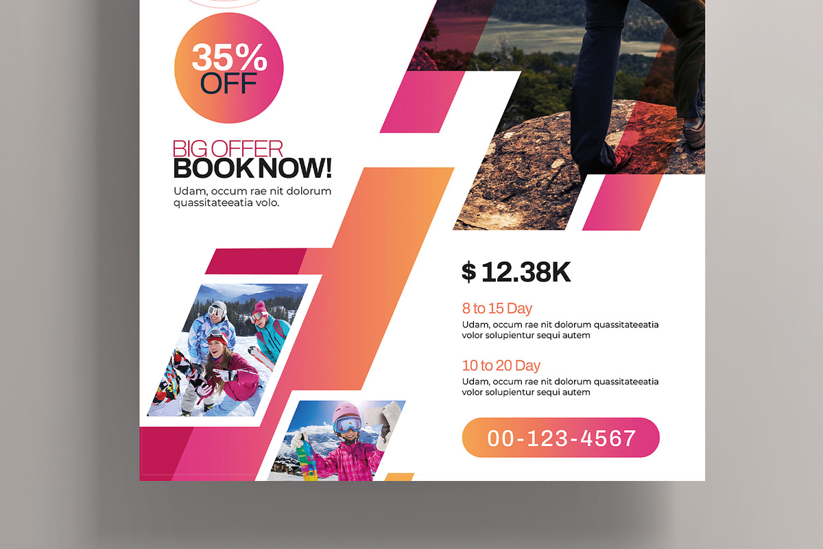 Travel Flyer Template, a Flyer Template by MightyDesign (Photo 3 of 6)